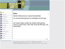 Tablet Screenshot of praxisklinik-kornwestheim.com